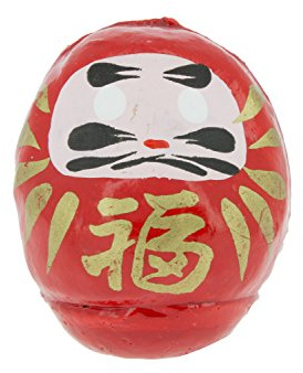Tierra Zen KP13 – Daruma klein, 4.5 x 3 x 4 cm, Rot | Glücksbringer