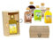 Lote de 15 Botellas de Licor Minis (Sabores a Elegir) en Cajas de Mimbre Ovaladas. Detalles de Bodas y Eventos. (8 cm. - 5 cl.)(6 x 10 cm.) (Limoncielo)