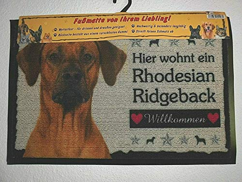 Pfronten Fußmatte Rhodesian Ridgeback (41), Fußabtreter, Türvorleger, Türmatte wetterfest, Hund