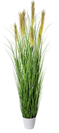 Creativ green Artificial Grass Plant, Decorative Grass, Grass Bush in White Pot (180 cm)