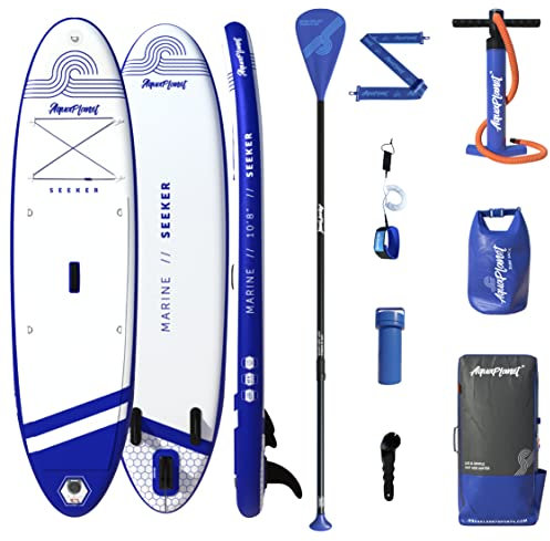 AQUAPLANET Other SS012 aufblasbares Paddelbrett, weiß/blau, 3 m 20,3 cm