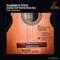 Ortega Guitars Pick Guard Full Top Plate & Bridge - Transparent/wiederverwendbar (OERP-FLAM1)