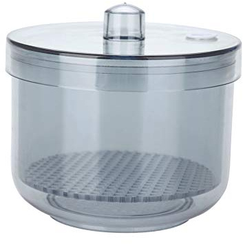 Nail Art Sterilizer, Sterilizer Box, Nail Tools Sterilizer Tray Sterilization Box Disinfection Container Manicure Tools Disinfectant Jar Nails Art Round Boxes for Nail Art Accessories(BLACK)