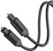 VENTION 1m Cable Óptico Audio Digital TOSLINK, Cable Audio Óptico SPDIF, Cable de Fibra Óptica Dolby DTS Sound para Barra de Sonido, TV, Home Cinema, PS4, Xbox, LG/Samsung/Sony PRO Series - Negro