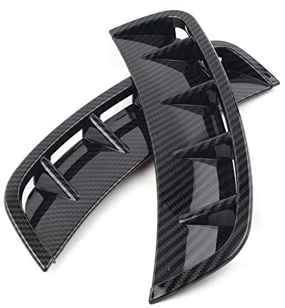 iSpchen Auto Lufteinlässe Außen Dekorative Aufkleber Frontstoßstange Spoiler Seite Lufteinlass Deko aufkleber Verkleidung Abdeckung für A-Klasse A180L A200L Schwarz 2019+