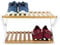 Ashwood & Rye 2 Tier Folding Bamboo Shoe Storage Racks