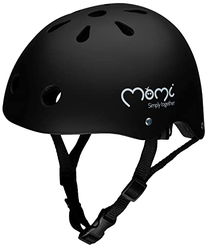 MoMi Mimi Kinderhelm verstellbar, Kopfumfang 47 – 58 cm (1-4 Jahre), stoß- und schlagfester Fahrradhelm für Kinder, 11 Lüftungsöffnungen, Schaumstoffpolsterung, Einstellbarer Kinnriemen