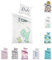 BaSaTex Kinder Baby Bettwäsche Set für Mädchen und Jungen | 100x135 cm + 40x60 cm | 100% Polyester Mikrofaser | Reißverschluss | Buh! - Dino und Monster | grün/weiß