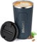 Smilatte 18oz (510ml) Vacuum Insulated Travel Mug, Leakproof Double Wall Stainless Steel Reusable Coffee Cup with Lid for Hot & Cold Drinks, Matte Texture Blue