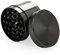 Bäcker & Lecker Pollen Grinder Crusher Kräutermühle für getrocknete Kräuter Spice Gewürze Herb aus Zinklegierung 4-teilig Set mit Pollen Scraper Nickel-Schwarz