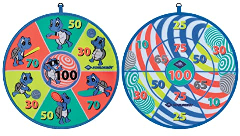 Schildkröt® Soft Dart Set, 1 Klett-Dartscheibe, beidseitig mit unterschiedlichen Zielfeldern Bedruckt, 2 x 3 Klettbälle für 2 Spieler, 970148