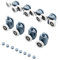 Set 8 Rulli rotelle ruote di ricambio per box doccia cuscinetti porta scorrevole