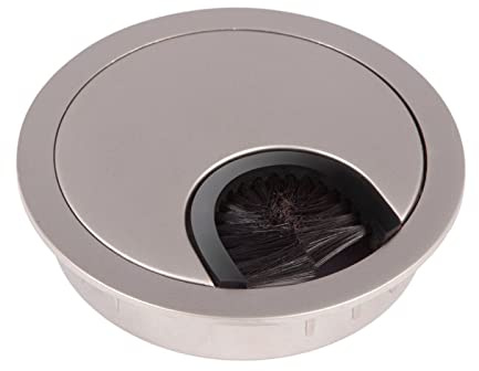 KÖNIG Passe-câble en métal avec finition en acier inoxydable mat Ø 80 mm