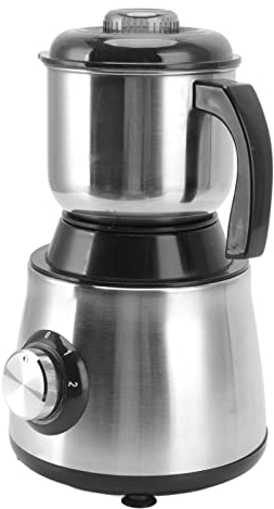Moulin à Café électrique, 500 W Grande Capacité Réglable en Acier Inoxydable Silencieux électrique Moulin à Café, Machine de Meulage de Grains de Café Domestique pour Noix, Poivre, Herbes, Graines