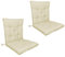 IlGruppone Set Cuscini Sedia Con Schienale Imbottiti Con Laccetti Banda Elastica Per Fissaggio Prodotto Italiano Sedie Poltrone Sdraio Reclinabili Cucina Giardino 40 x 80 Cm - Panna - 2 Pezzi
