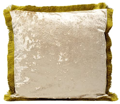 Kare Design Kissen Cannes Puder, Weiß, 45x45cm, Zierkissen, Dekokissen, Couchkissen mit Reißverschluss, Samtbezug