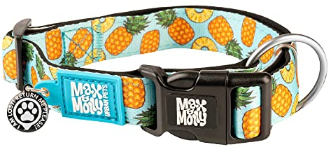 Max & Molly Hundehalsband, Welpenhalsband mit Powerschnalle, lustiger Stil für kleine, mittlere, große Hunde & Welpen, wasserdicht, bequem, verstellbar, inklusive Gotcha QR-Code Pet ID