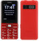 Teléfono Móvil con Botón Grande, Teléfono Móvil para Personas Mayores, Teléfono Móvil Sencillo con Teclas Grandes, Doble Tarjeta de Doble Modo de Espera 2G 6800 Mah Voz Alta para Personas(Rojo)
