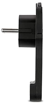 Spina Schuko piatta Prometeo Electronics ultra slim sporgenza 7mm - 16A 250V Colore Nero