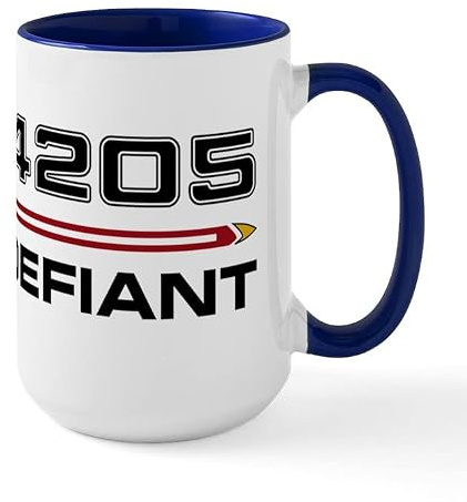 BAAROO USS Defiant DS9 Dark Mug Ceramic Coffee Mug, Tea Cup 15 oz