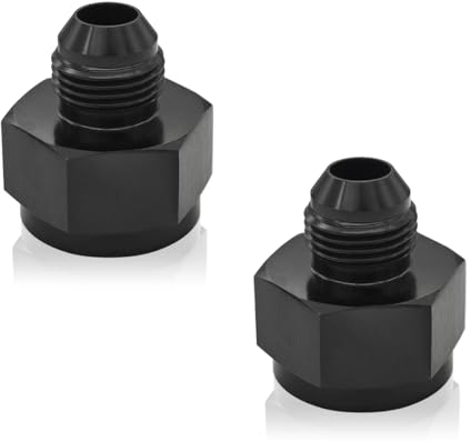 JNNJ 2 Stück Reduzierstück, Reduzierstück weiblich auf männlich, Flare Reduzierstück Kraftstoffleitung Armatur Aluminium, Reduzierstück für Kraftstoffleitung(AN10-AN8)