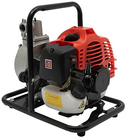 Wasserpumpe Gartenpumpe1,25KW, 1,5-Zoll-Wasserförderpumpe, Zweitaktkraft, Maximale Durchflussmenge 706,29ft3/h, Förderhöhe max. 262.47ft, Tragbar, Langlebig, Hohe Effizienz