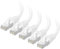 Cable Matters 10Gbps 5-Pack Snagless Short Shielded Cat6A Ethernet Cable 1 ft - SSTP, SFTP Shielded Cat6 Cable in White