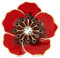 GFM® Brosche Mohnblume für Gedenktag (BRCH-PPY), S, Metall