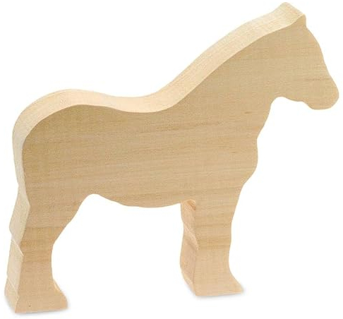 Die Werkkiste, Holzrohling Pferd, Schnitzrohling, Extra weiche Linde für Anfänger
