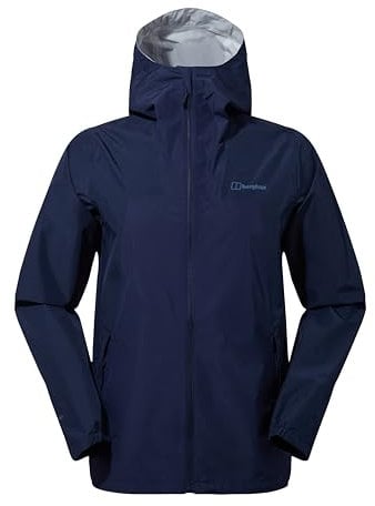 Berghaus Deluge Pro Waterproof Shell Jacket | Adjustable | Durable Coat | Rain Protection Jacket, Dusk/Navy Blazer, XS