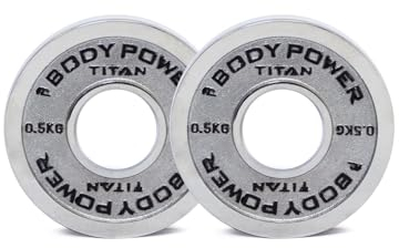 BODYPOWER TITAN Calibrated Cast Iron Olympic Plate 0.5kg (x2)