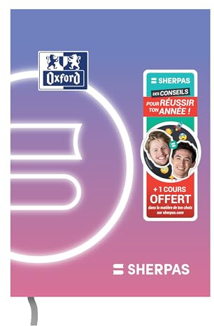 Agenda Scolaire 2024 - 2025 Oxford Editions Sherpas Journalier 352 Pages Format 15x20 Couverture souple Rose