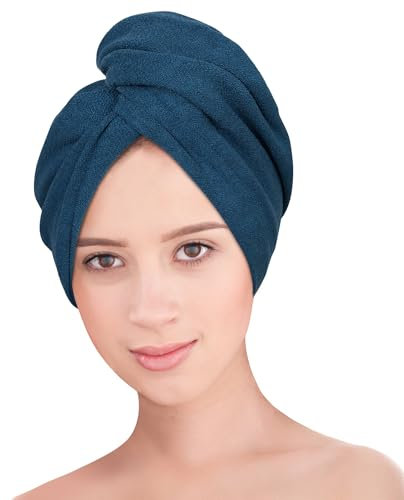 YoulerTex Microfibre Hair Towel Wrap: Large Hair Turban for Long Curly Wet Hair Super Absorbent Anti-Frizz Rapid Head Drying Microfiber Towel for Women Girls Plopping Towelling