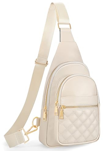 JasGood Tragetasche für Damen Crossbody Leder Umhängetasche Brusttasche Sling Rucksack für Mode Reisen