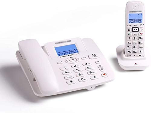 CWXKGL Telefono Telefono di casa Set telefonico Cordless Digitale con Display LCD Telefono Fisso a Pulsanti con segreteria telefonica - Confezione da 2 (Bianco)