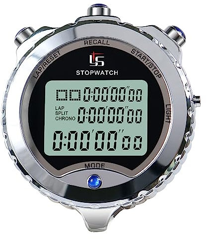 Chronomètre de sport professionnel numérique avec calendrier et alarme, chronomètre, minuteur pour la course à pied