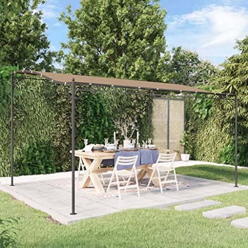 Keyroto Gazebo 4x3 Gazebo da Giardino Pergola con Tetto Gazebo Esterno in Acciaio Gazebo per Barbecue per Arredo Giardino Terrazzo-Talpa-4x3 m