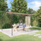 Keyroto Gazebo 4x3 Gazebo da Giardino Pergola con Tetto Gazebo Esterno in Acciaio Gazebo per Barbecue per Arredo Giardino Terrazzo-Talpa-4x3 m