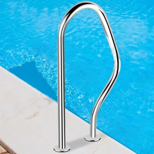 AOZYLY Ringhiera per Piscina corrimano Spa, rotaie per Piscina interrata in Acciaio Inox 304, maniglione Portatile per Piscina di Aiuto all'Ingresso, capacità di carico 330 libbre