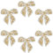 PATIKIL Bow Rhinestone Patches, 6 Pcs Bow Shape Sew/Iron on Applique Patches Rhinestone Applique Glitter Crystal Patches for Shoes Clothes Pants Bags Hats Shirts DIY Crafts, Gold