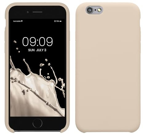 kwmobile Case Compatible with Apple iPhone 6 / 6S Case - TPU Silicone Phone Cover with Soft Finish - Cream