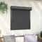 Xichuzi Rollladen Aluminium, Aussenrolladen, Schrank Rollo, Außenrollo, Sonnenschutzrollo Außen, 100 x 100 cm Anthrazit