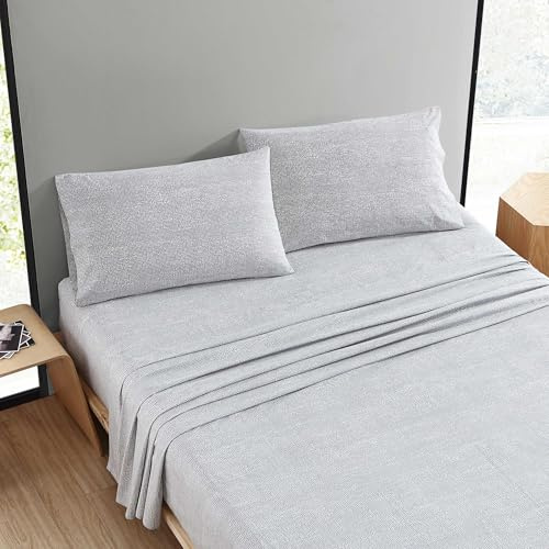 Marimekko - Queen Sheet Set, Premium Cotton Percale Bedding Set with Matching Shams, Lightweight & Breathable Bed Essentials (Orkanen Grey, Queen)