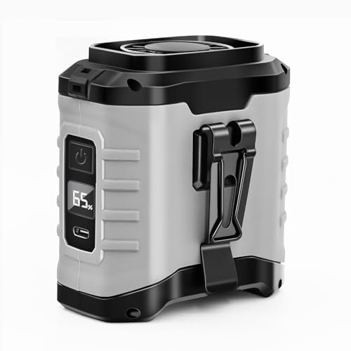 WenYa Waist Clip Fan, 5 Speeds 10000mAh Operated Hands-free Wearable Necklace Fan for Home Office Travel Outdoor Sports