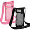 YUYWWAN 2PCS Porte Bouteille d'eau en Maille, Bandoulière réglable et légère Water Bottle Holder Carrier Convient aux Adultes Enfants pour L'été Sport Randonnée Camping Voyage (Noir+ Rose)