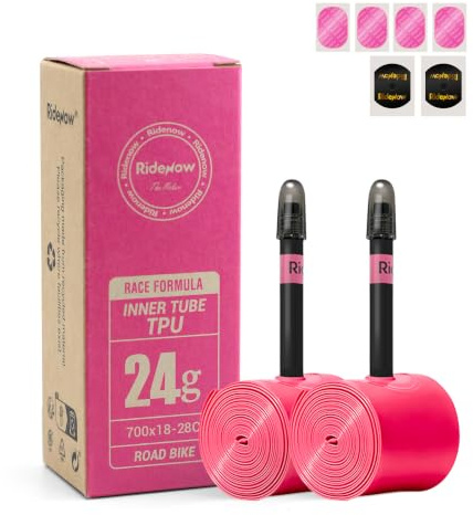 RideNow 24g TPU Schlauch Rennrad 700x18/23/25/28C Ultraleicht, 2 Pack