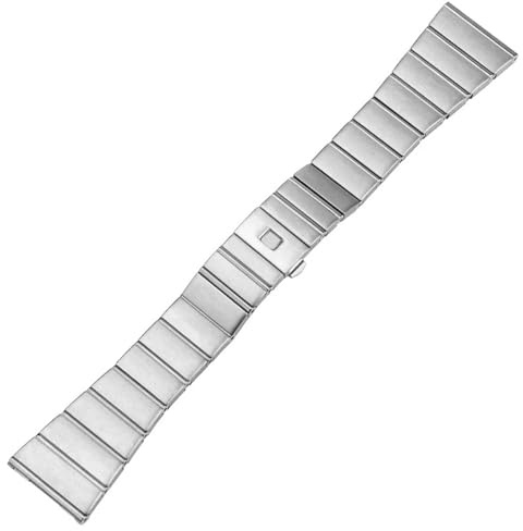 KAVJU Edelstahl-Uhrenarmband für Omega Uhrenarmband 15 mm 17 mm 18 mm 23 mm 25 mm Vollmetall-Uhrenarmband aus Stahl, 17mm