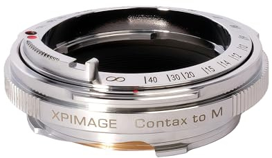 XPIMAGE Lens Mount Adapter Ring with Rangefinder Focus Compatible with Contax RF 50mm Lens to Leica M Camera M6 M9 M10 M11