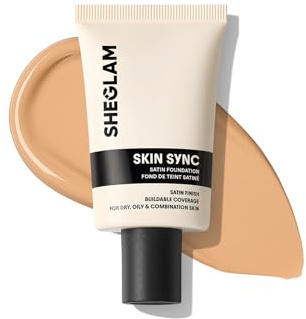SHEGLAM Skin Sync Satin Foundation langanhaltend leichte Textur-Nude