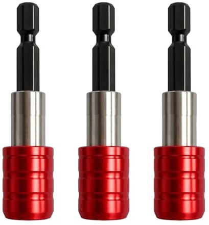 3 Pcs 60mm Hex Bit Holder,Magnetic Bit Holder, Magnetic Screw Holder Adapter,1/4 Hex Shank Magnetic Screwdriver Bit Holders, for Power Drills and Hand Tools